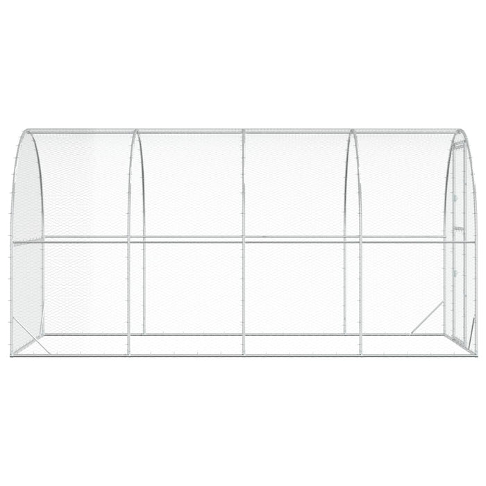 Căsuță pentru pui Argintiu 400 x 200 x 200 cm Oțel Galvanizat WALTI