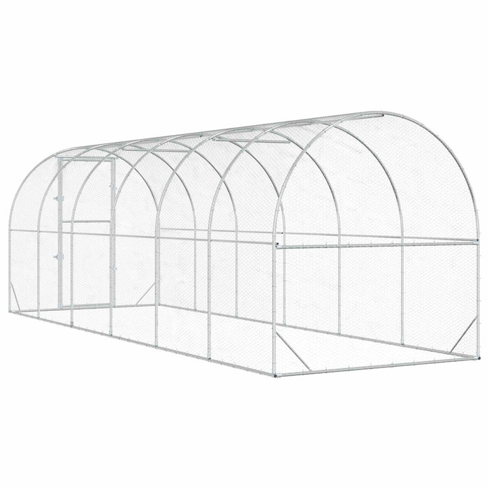 Căsuță pentru pui Argintiu 600 x 200 x 200 cm Oțel Galvanizat WALTI