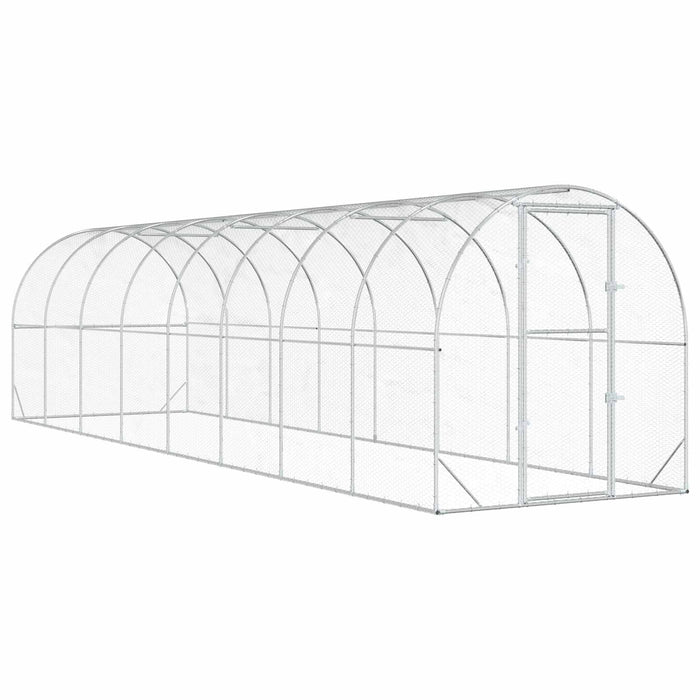 Căsuță pentru pui Argintiu 800 x 200 x 200 cm Oțel Galvanizat WALTI