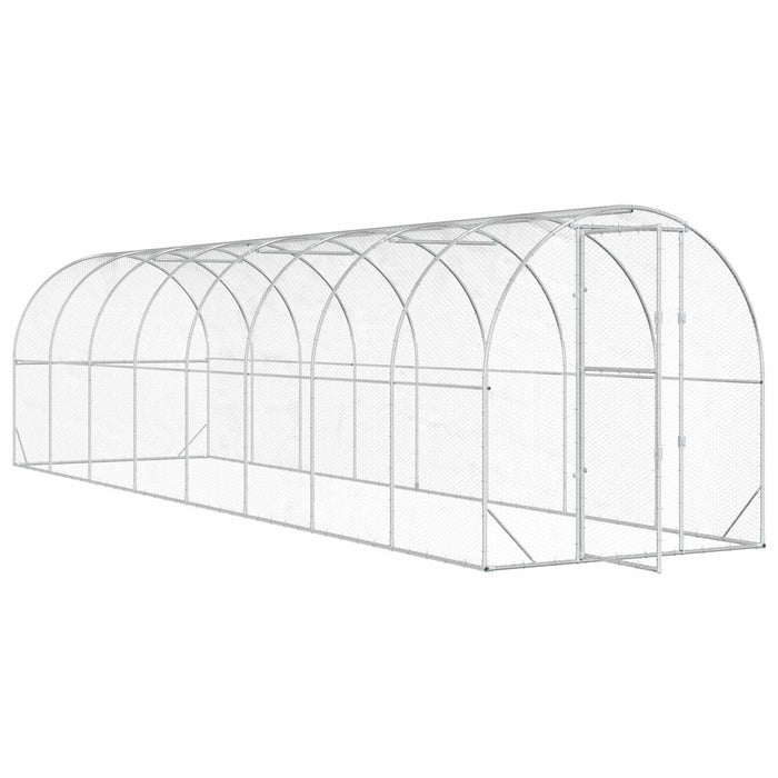 Căsuță pentru pui Argintiu 800 x 200 x 200 cm Oțel Galvanizat WALTI