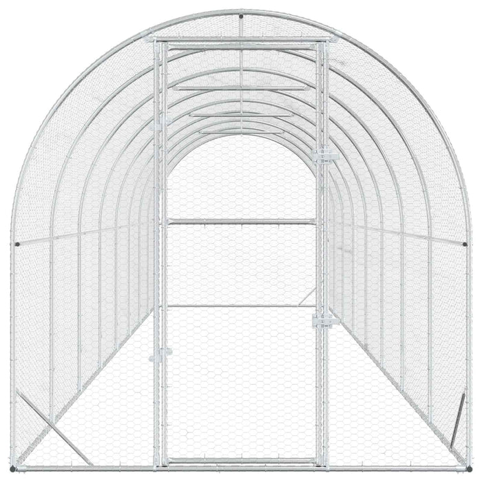 Căsuță pentru pui Argintiu 800 x 200 x 200 cm Oțel Galvanizat WALTI