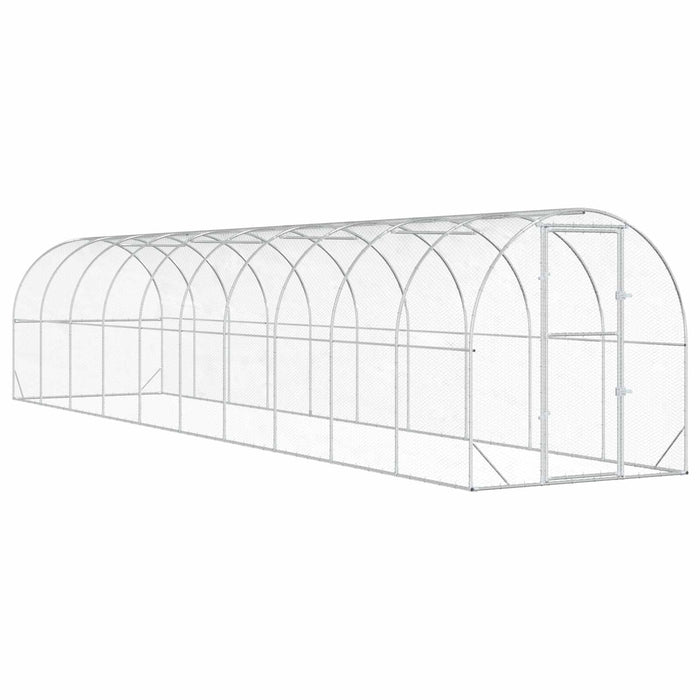 Căsuță pentru pui Argintiu 1000 x 200 x 200 cm Oțel Galvanizat WALTI