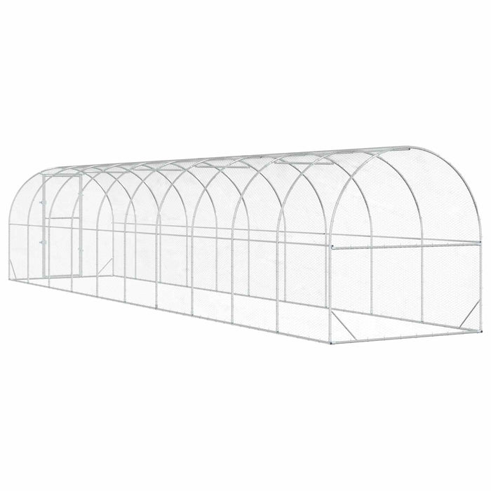 Căsuță pentru pui Argintiu 1000 x 200 x 200 cm Oțel Galvanizat WALTI