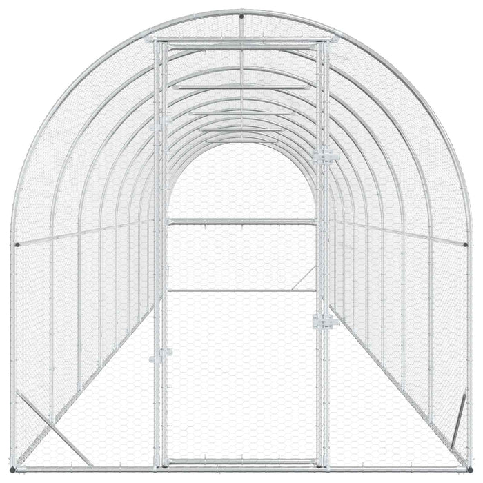Căsuță pentru pui Argintiu 1000 x 200 x 200 cm Oțel Galvanizat WALTI