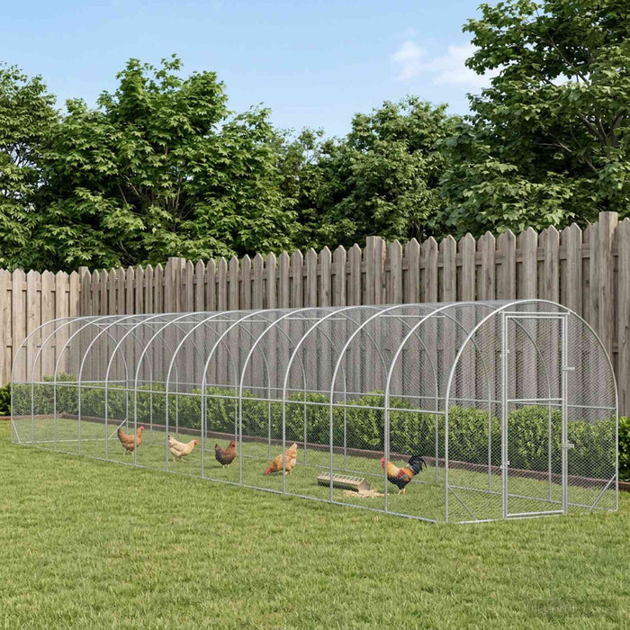 Căsuță pentru pui Argintiu 1200 x 200 x 200 cm Oțel Galvanizat WALTI