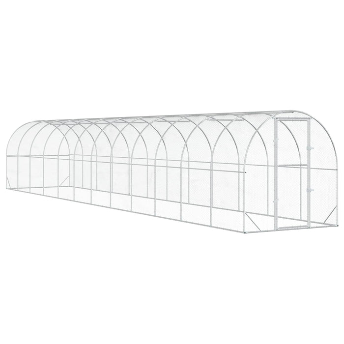 Căsuță pentru pui Argintiu 1200 x 200 x 200 cm Oțel Galvanizat WALTI