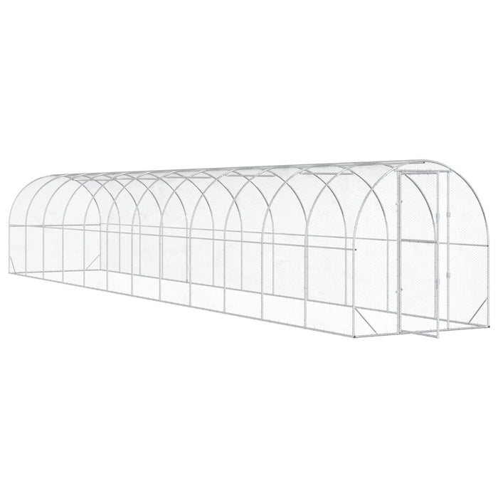 Căsuță pentru pui Argintiu 1200 x 200 x 200 cm Oțel Galvanizat WALTI
