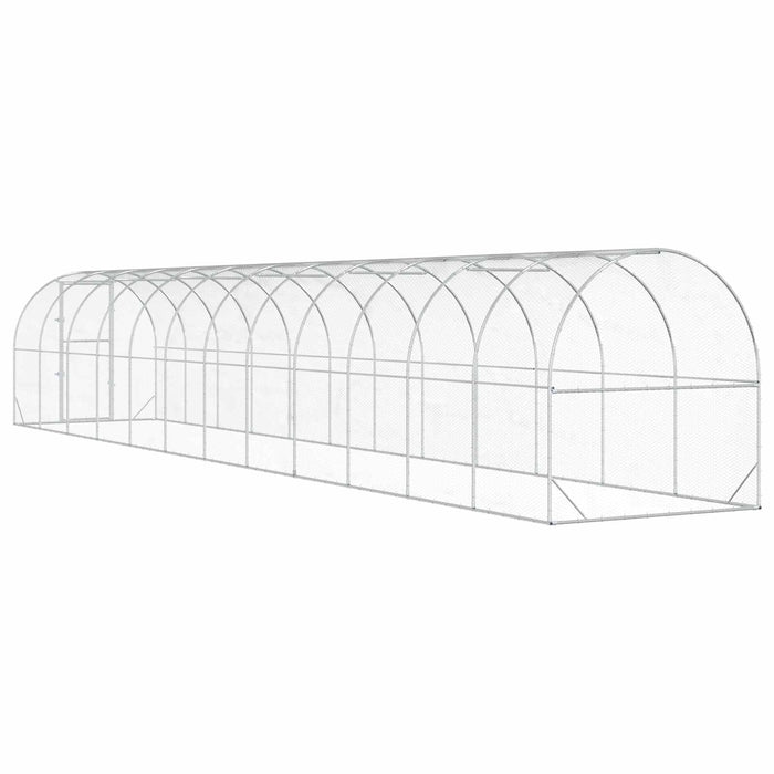 Căsuță pentru pui Argintiu 1200 x 200 x 200 cm Oțel Galvanizat WALTI