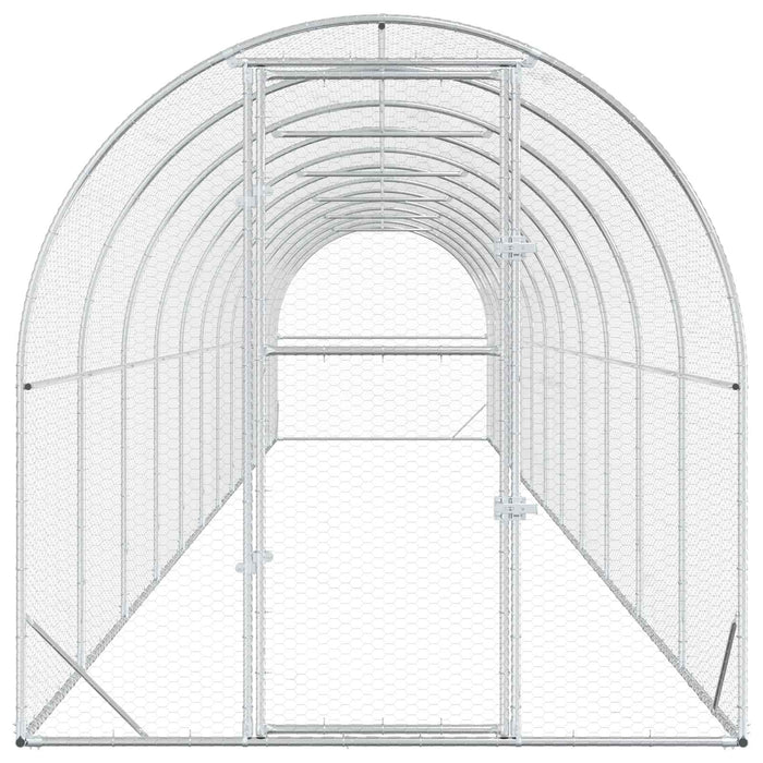 Căsuță pentru pui Argintiu 1200 x 200 x 200 cm Oțel Galvanizat WALTI