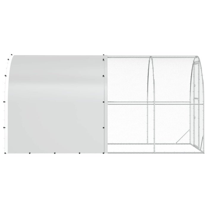 Căsuță pentru pui Argintiu 400 x 200 x 200 cm Oțel Galvanizat WALTI