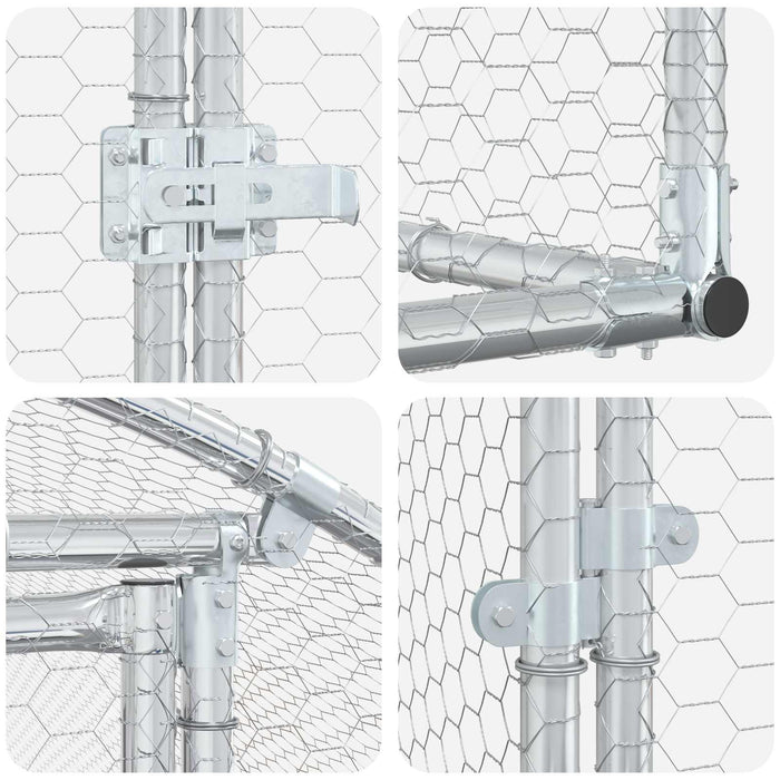 Căsuță pentru pui Argintiu 600 x 200 x 200 cm Oțel Galvanizat WALTI