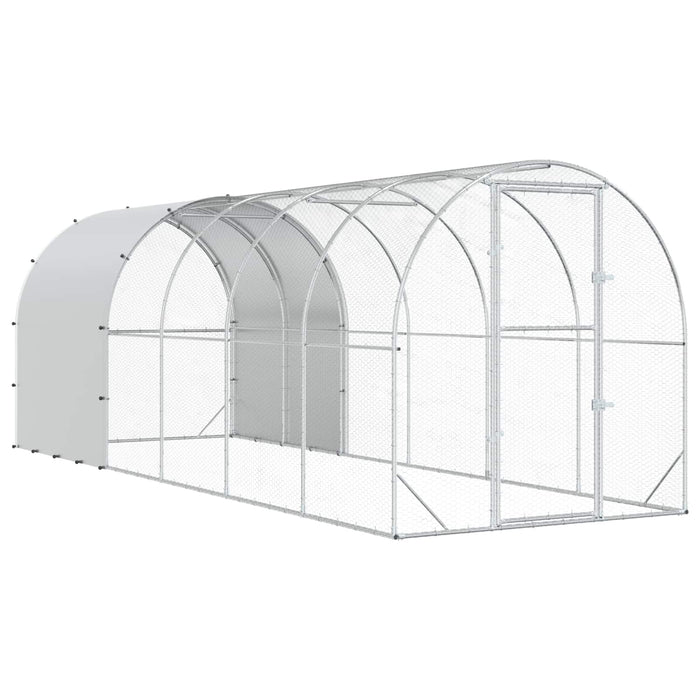 Căsuță pentru pui Argintiu 600 x 200 x 200 cm Oțel Galvanizat WALTI