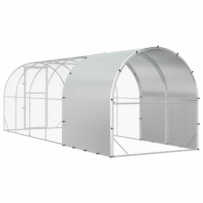 Căsuță pentru pui Argintiu 600 x 200 x 200 cm Oțel Galvanizat WALTI
