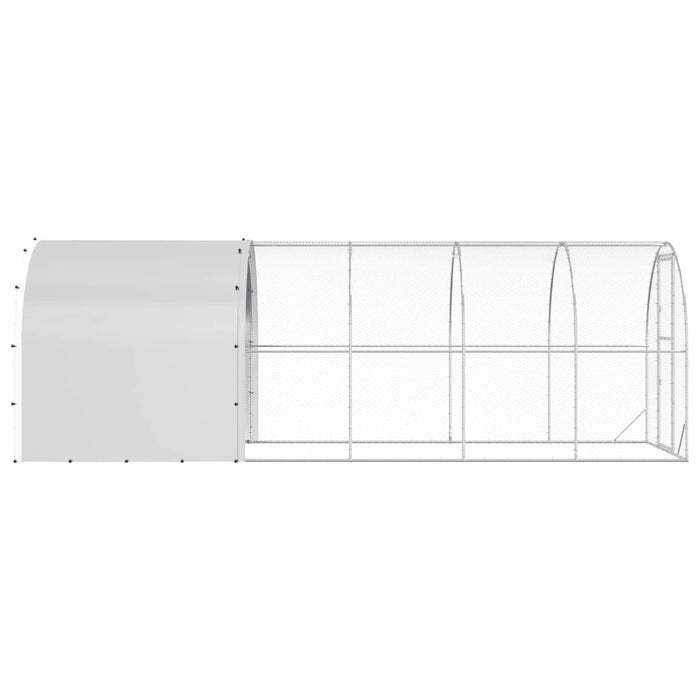 Căsuță pentru pui Argintiu 600 x 200 x 200 cm Oțel Galvanizat WALTI