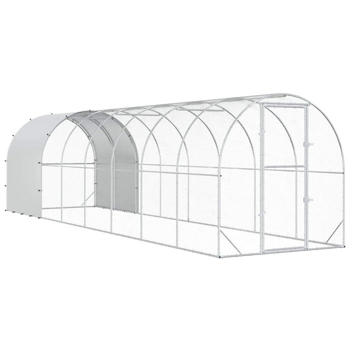 Căsuță pentru pui Argintiu 800 x 200 x 200 cm Oțel Galvanizat WALTI