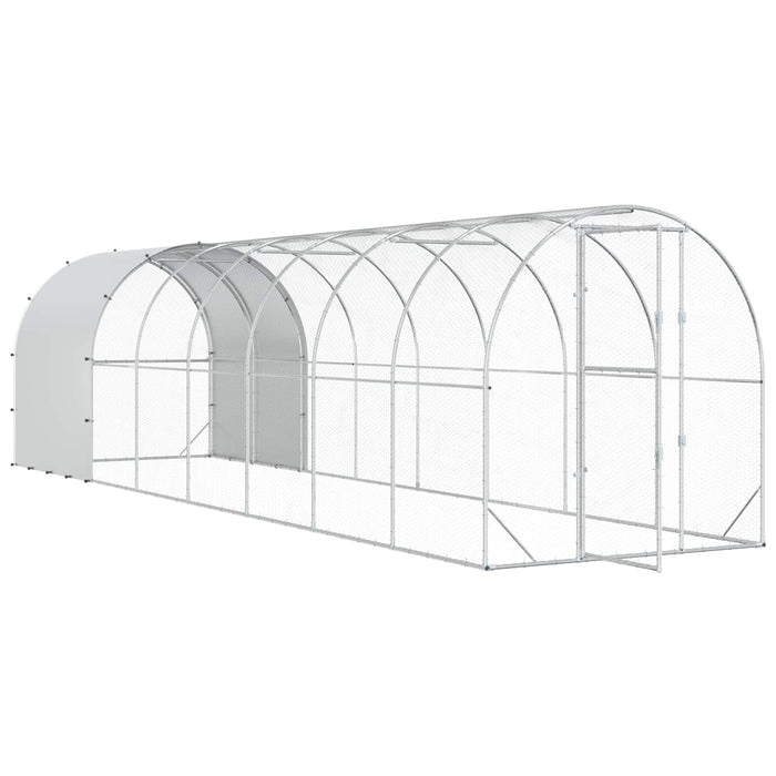 Căsuță pentru pui Argintiu 800 x 200 x 200 cm Oțel Galvanizat WALTI