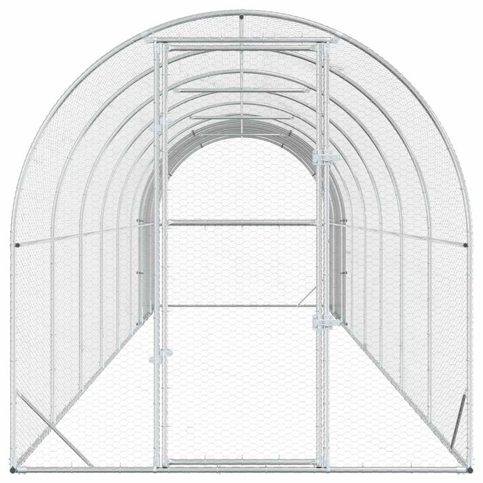 Căsuță pentru pui Argintiu 800 x 200 x 200 cm Oțel Galvanizat WALTI