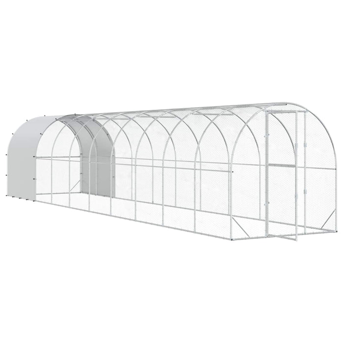 Căsuță pentru pui Argintiu 1000 x 200 x 200 cm Oțel Galvanizat WALTI