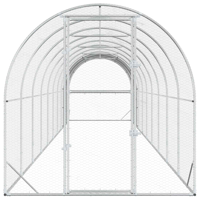 Căsuță pentru pui Argintiu 1000 x 200 x 200 cm Oțel Galvanizat WALTI