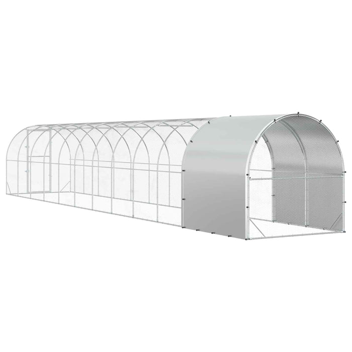 Căsuță pentru pui Argintiu 1200 x 200 x 200 cm Oțel Galvanizat WALTI