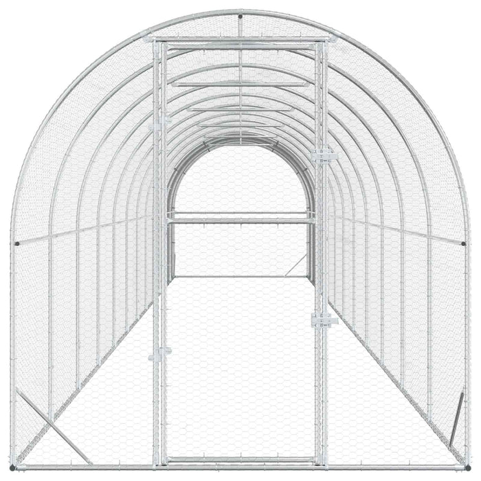 Căsuță pentru pui Argintiu 1200 x 200 x 200 cm Oțel Galvanizat WALTI