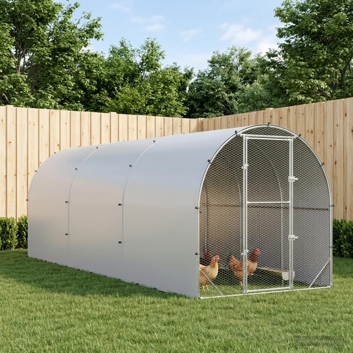Căsuță pentru pui Argintiu 600 x 200 x 200 cm Oțel Galvanizat WALTI