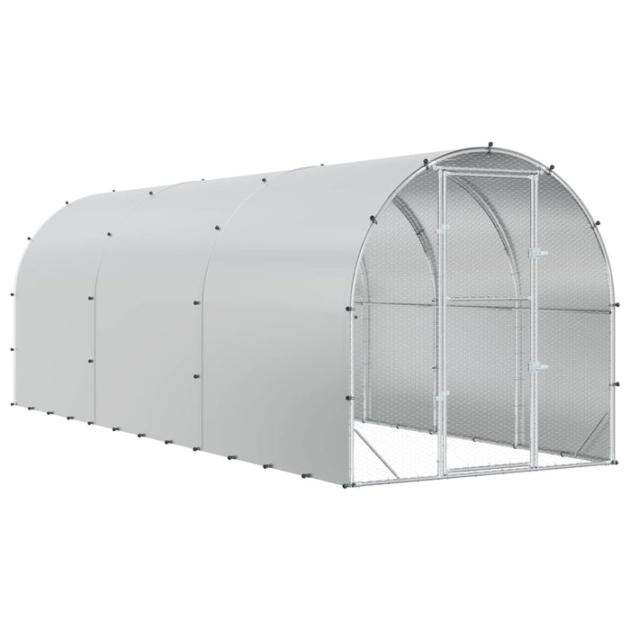 Căsuță pentru pui Argintiu 600 x 200 x 200 cm Oțel Galvanizat WALTI