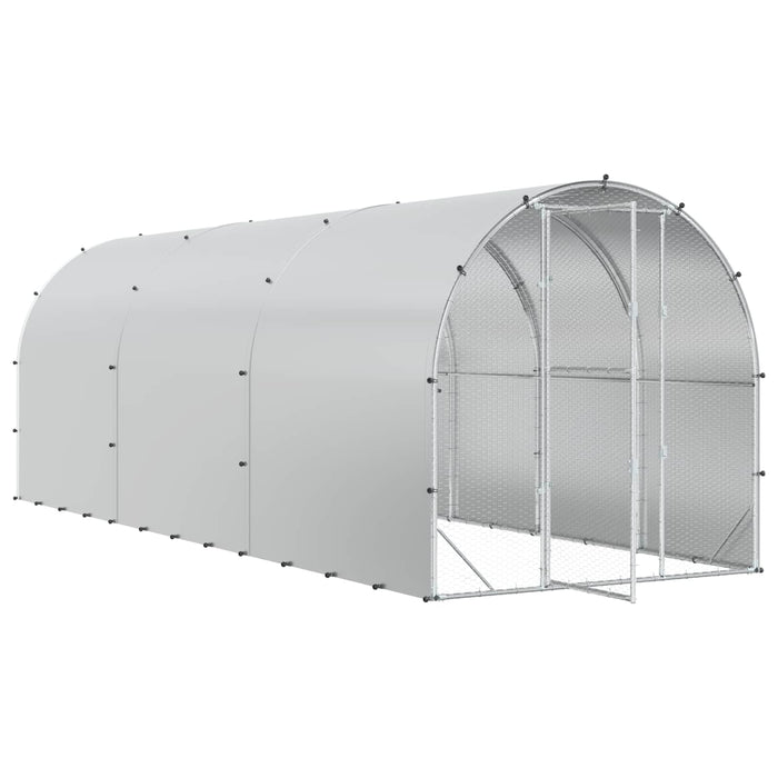 Căsuță pentru pui Argintiu 600 x 200 x 200 cm Oțel Galvanizat WALTI