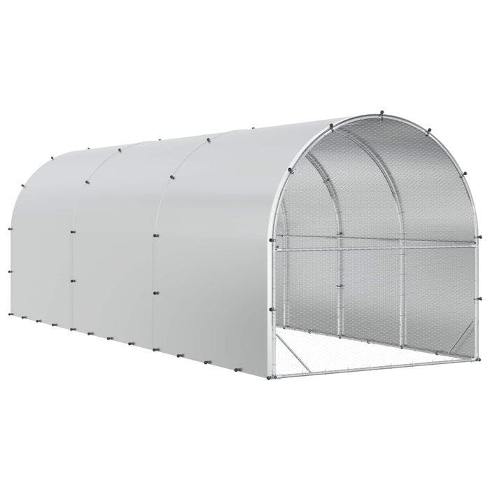 Căsuță pentru pui Argintiu 600 x 200 x 200 cm Oțel Galvanizat WALTI