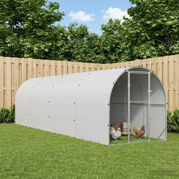 Căsuță pentru pui Argintiu 800 x 200 x 200 cm Oțel Galvanizat WALTI