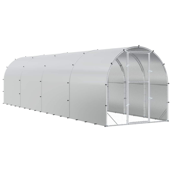 Căsuță pentru pui Argintiu 800 x 200 x 200 cm Oțel Galvanizat WALTI