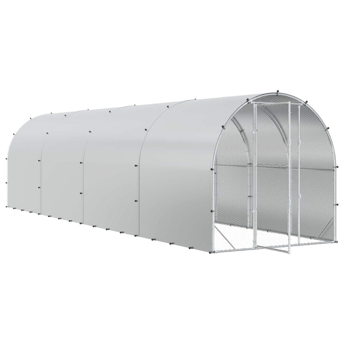 Căsuță pentru pui Argintiu 800 x 200 x 200 cm Oțel Galvanizat WALTI