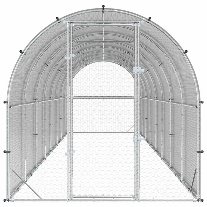 Căsuță pentru pui Argintiu 800 x 200 x 200 cm Oțel Galvanizat WALTI