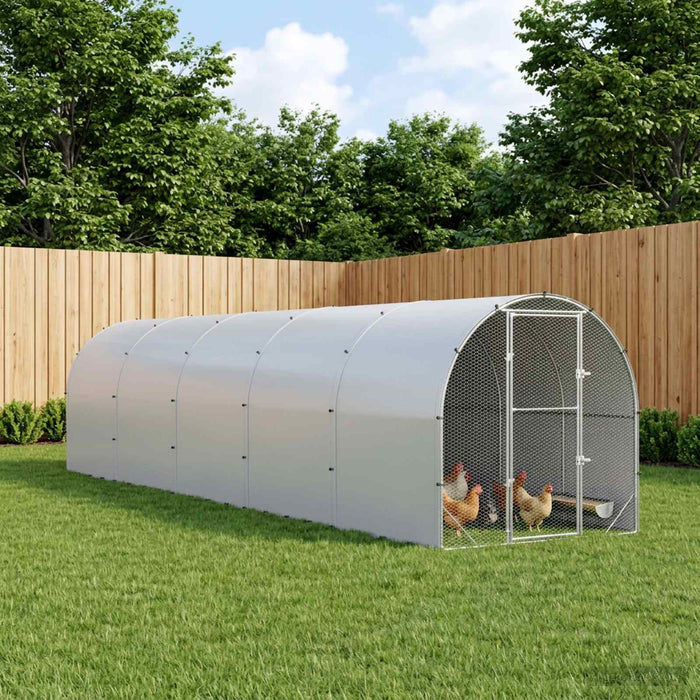 Căsuță pentru pui Argintiu 1000 x 200 x 200 cm Oțel Galvanizat WALTI