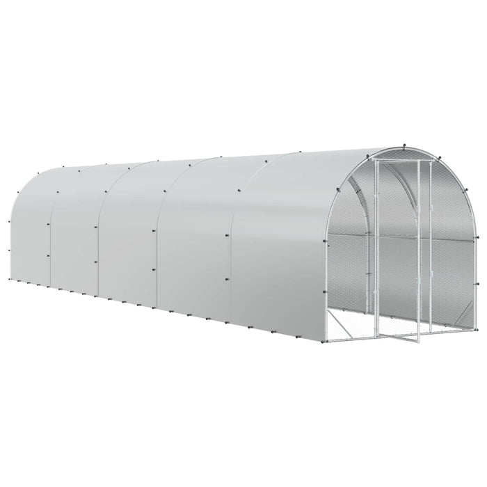 Căsuță pentru pui Argintiu 1000 x 200 x 200 cm Oțel Galvanizat WALTI