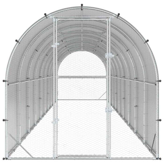 Căsuță pentru pui Argintiu 1000 x 200 x 200 cm Oțel Galvanizat WALTI