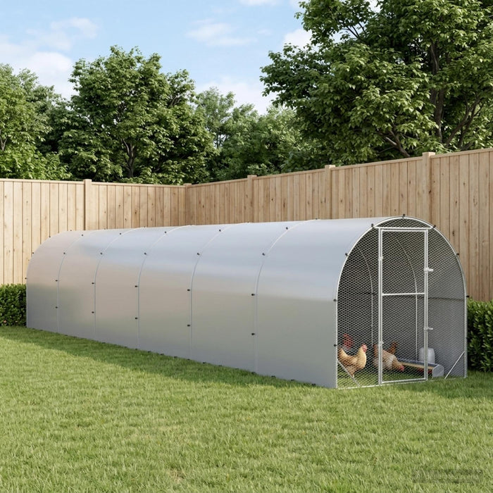 Căsuță pentru pui Argintiu 1200 x 200 x 200 cm Oțel Galvanizat WALTI