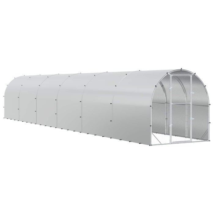 Căsuță pentru pui Argintiu 1200 x 200 x 200 cm Oțel Galvanizat WALTI