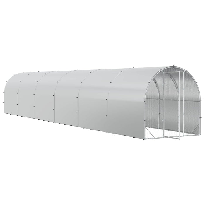 Căsuță pentru pui Argintiu 1200 x 200 x 200 cm Oțel Galvanizat WALTI
