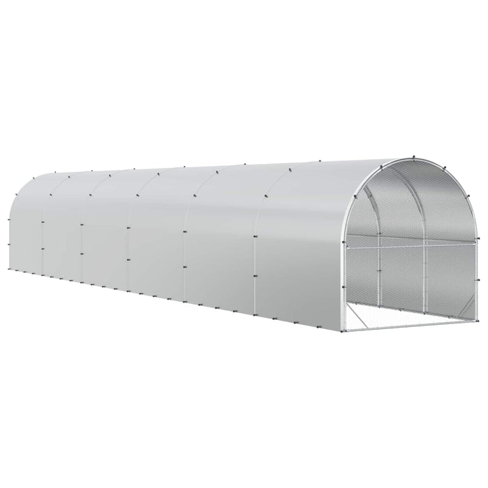 Căsuță pentru pui Argintiu 1200 x 200 x 200 cm Oțel Galvanizat WALTI
