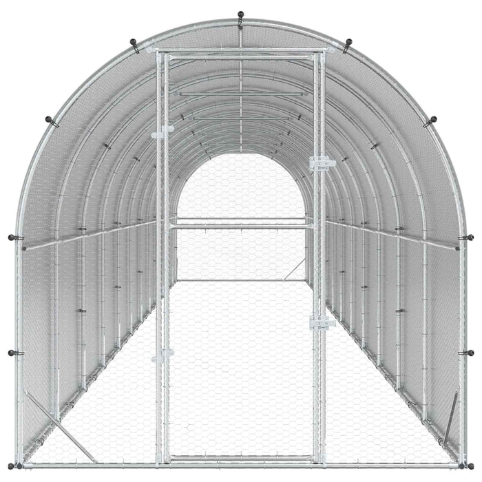 Căsuță pentru pui Argintiu 1200 x 200 x 200 cm Oțel Galvanizat WALTI
