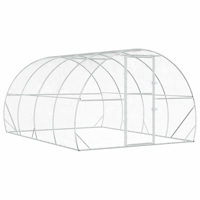Căsuță pentru pui Argintiu 400 x 300 x 200 cm Oțel Galvanizat WALTI