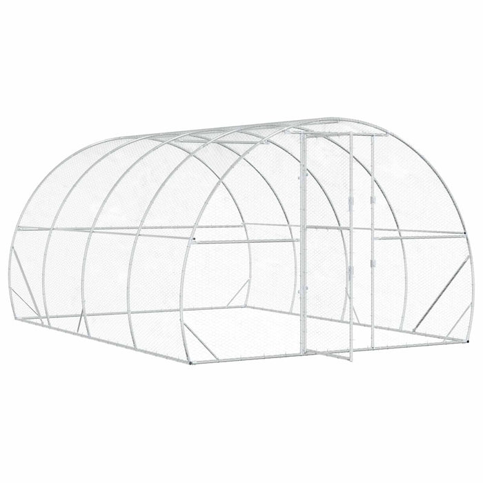 Căsuță pentru pui Argintiu 400 x 300 x 200 cm Oțel Galvanizat WALTI