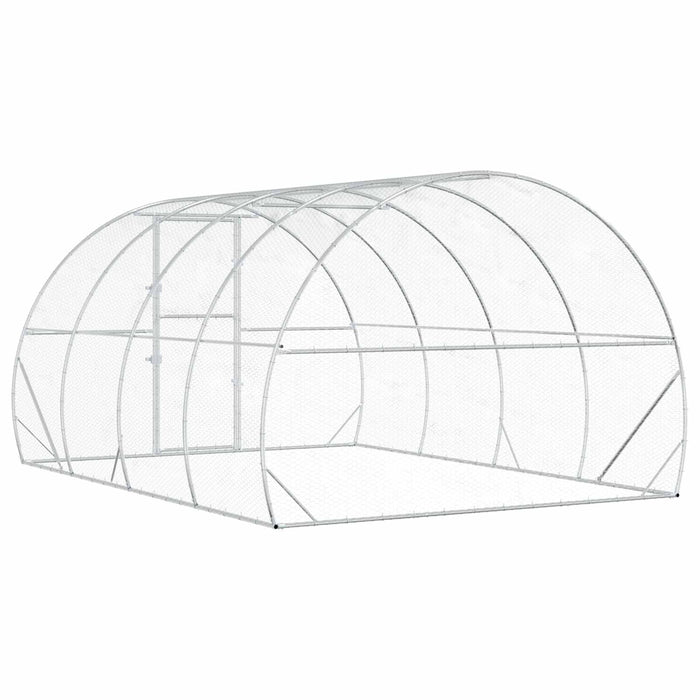 Căsuță pentru pui Argintiu 400 x 300 x 200 cm Oțel Galvanizat WALTI
