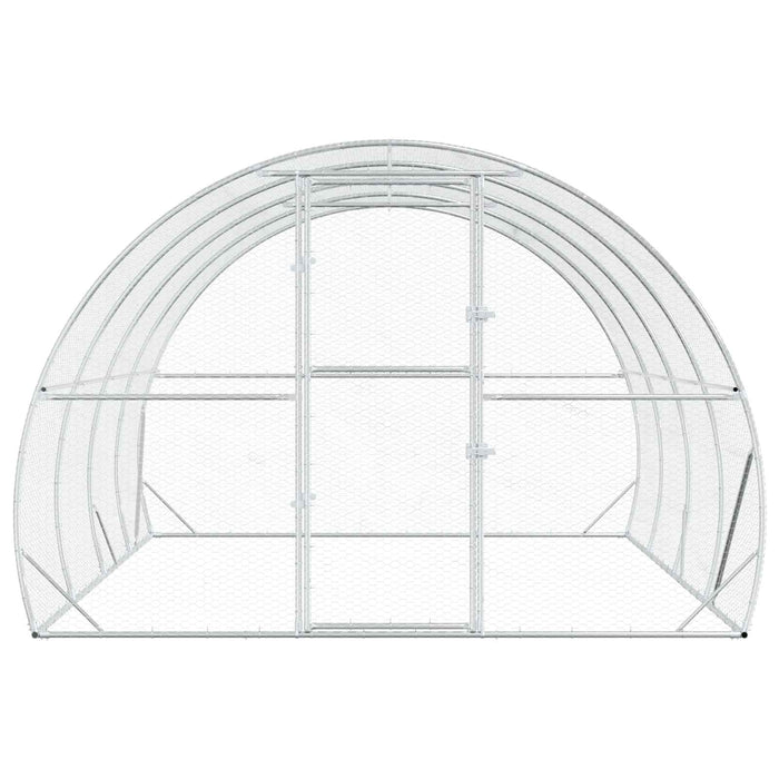 Căsuță pentru pui Argintiu 400 x 300 x 200 cm Oțel Galvanizat WALTI