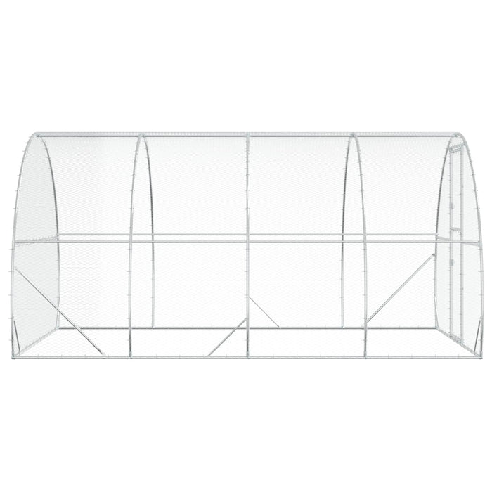 Căsuță pentru pui Argintiu 400 x 300 x 200 cm Oțel Galvanizat WALTI