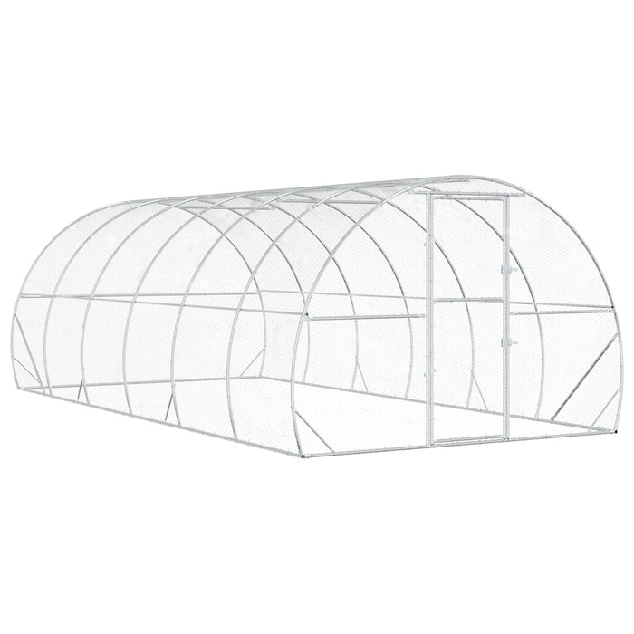 Căsuță pentru pui Argintiu 600 x 300 x 200 cm Oțel Galvanizat WALTI