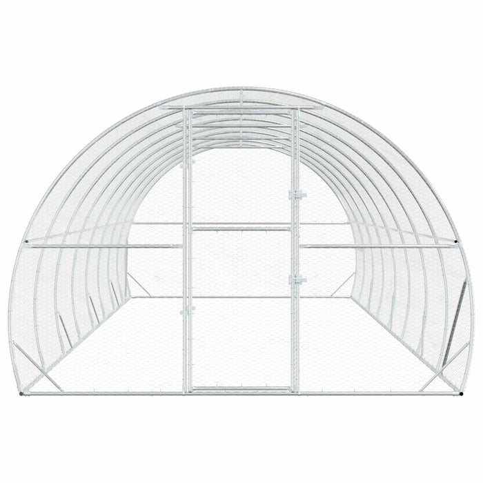 Căsuță pentru pui Argintiu 800 x 300 x 200 cm Oțel Galvanizat WALTI