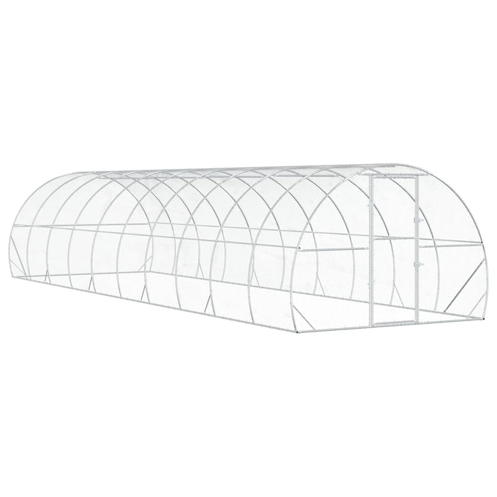 Căsuță pentru pui Argintiu 1000 x 300 x 200 cm Oțel Galvanizat WALTI
