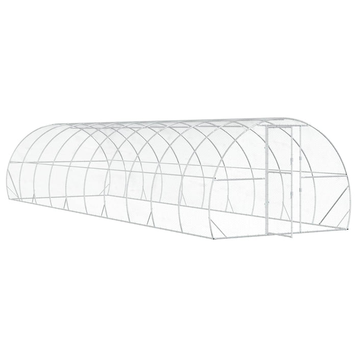Căsuță pentru pui Argintiu 1000 x 300 x 200 cm Oțel Galvanizat WALTI
